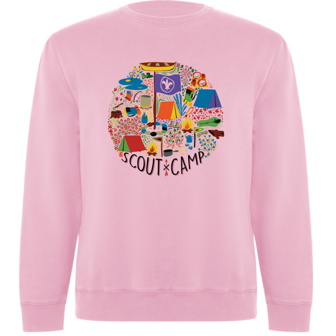 Sudadera Scout Camp Rosa