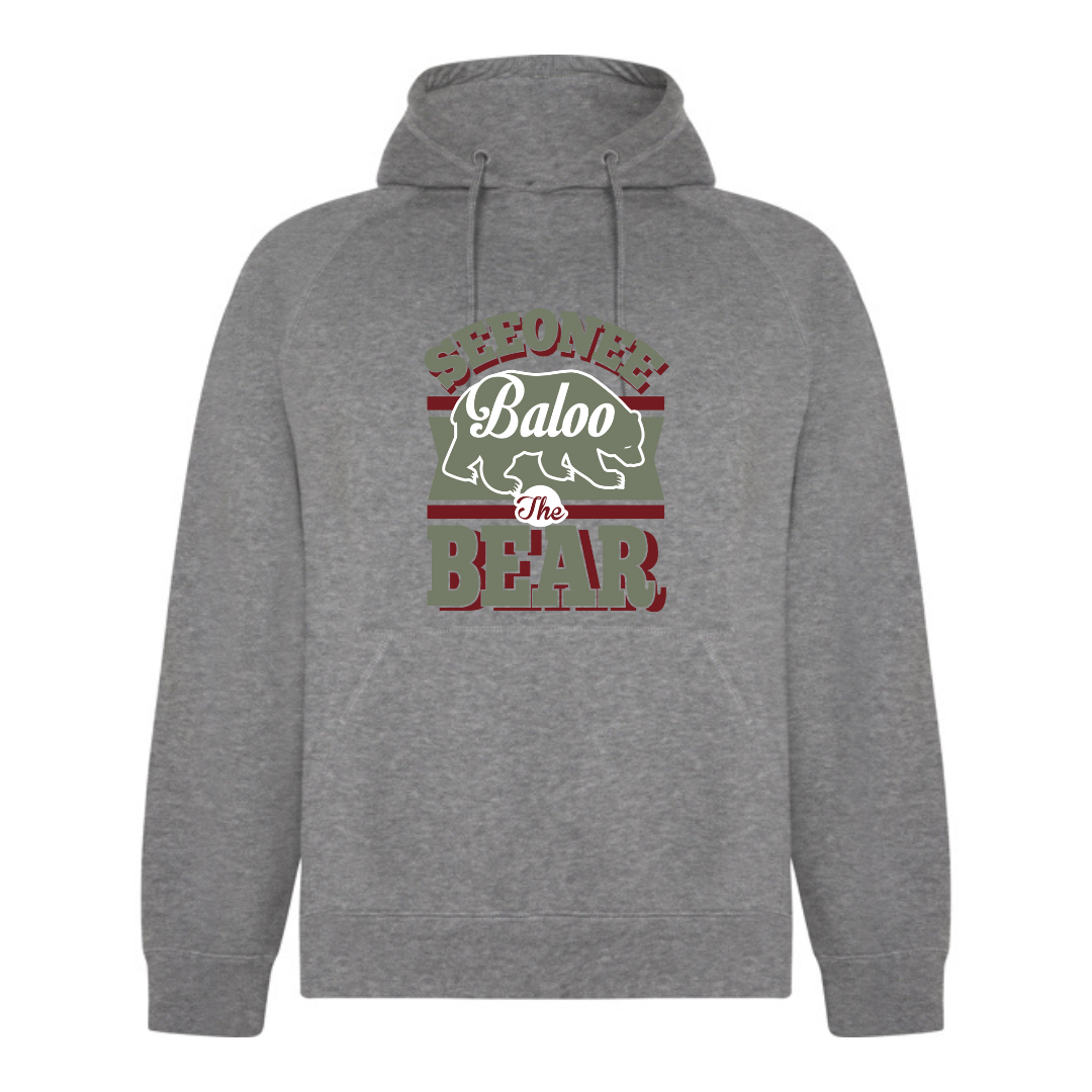 Sudadera con Capucha Gris "Seeonee Baloo Bear"