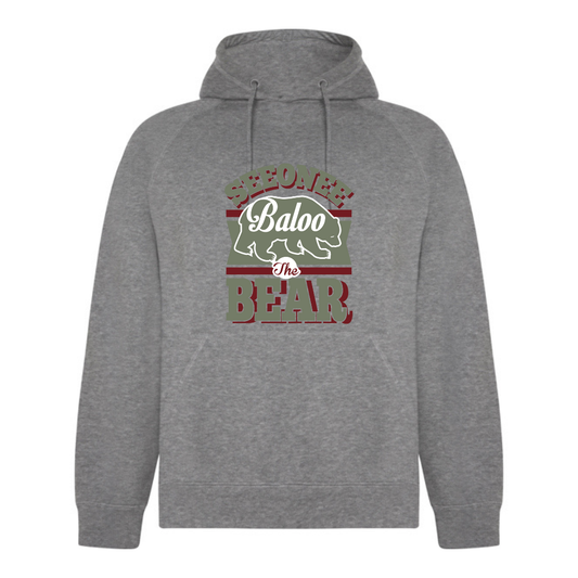 Sudadera con Capucha Gris "Seeonee Baloo Bear"