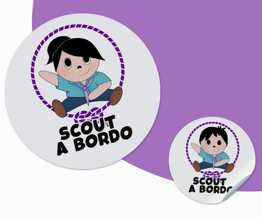 Pegatina scout a bordo